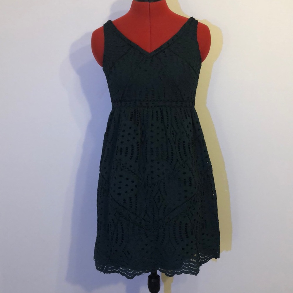Dark Blue Green Lacy Dress